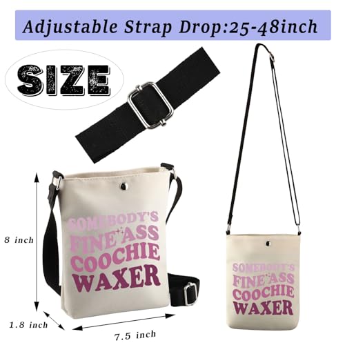 BDPWSS Esthetician Gifts Wax Technician Gift Brazilian Wax Gift Somebody's Fine Ass Coochie Waxer Crossbody Bags For Friend2