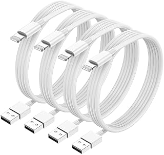 Iphone Charger Cable Apple USB To Lightning Lead 2M Extra Long Fast Phone Charging 4Pack For IPhone 14 Pro/14 Pro Max/13/12/11/XR/XS/X/8/7/6/6s/Plus/SE/XR/IPad Air
