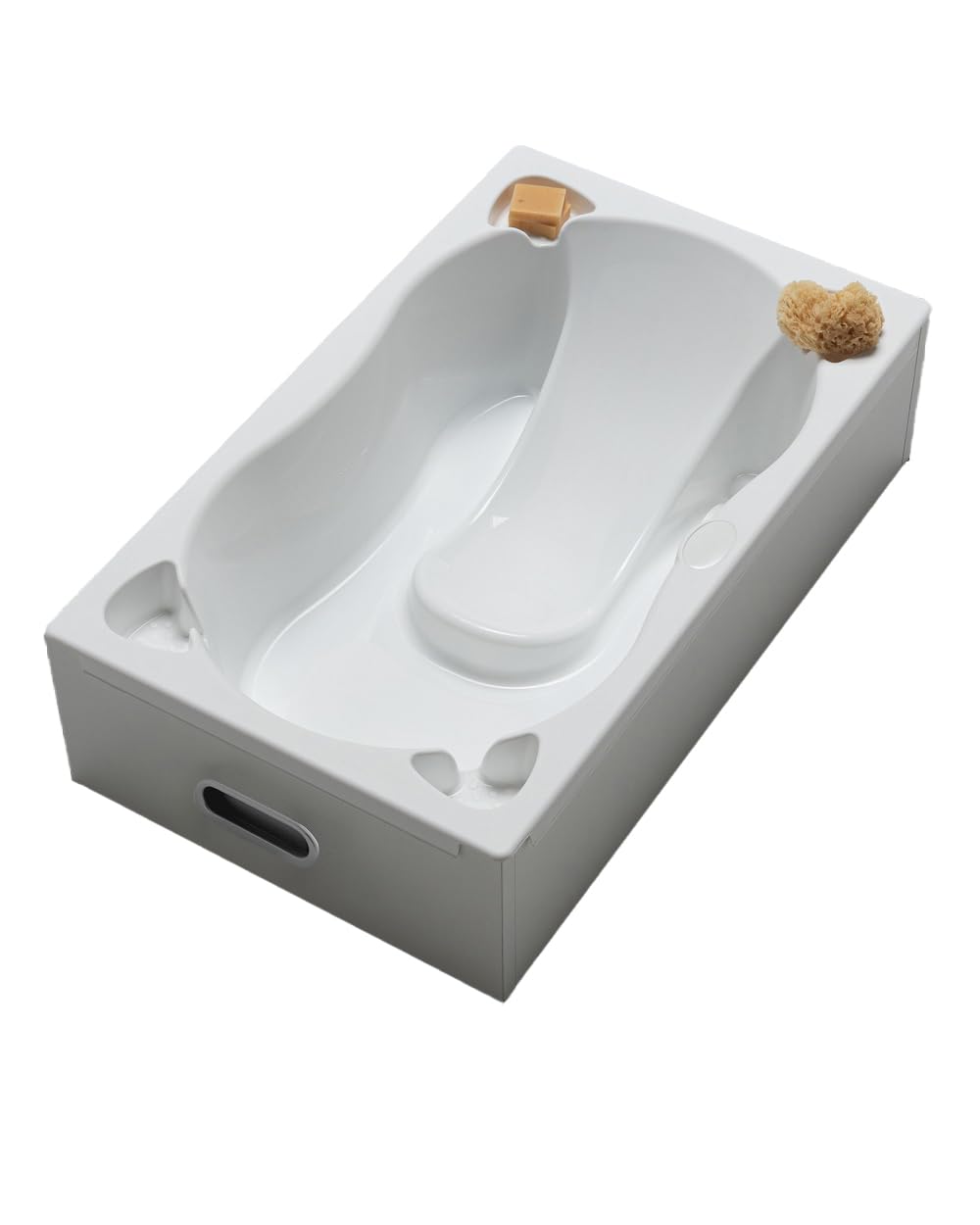 G.A. | Baby Collection – Bañera para bañera 74 x 45 x 19 cm, diseño ergonómico con asas, fabricado en Italia
