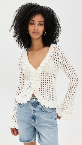 L'AGENCE Women's Solaris Open Stitch Cardigan2