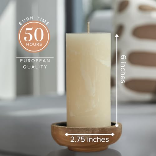 Simply Soson 3X6 Inch Ivory Scented Candles Set Of 3 - Eucalyptus Sage, Citrus thumb #1