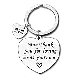 Stepmother Gift Stepmom Keychain Mother in Law Jewelry Gifts Thank You Keyring Appreciation Bonus Mom Gift Wedding Mothers Day Birthday Gift from Step Daughter Son Adoption Keychain Christmas Keychain