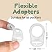 kina - Set Protector Chupete con Clip Metálico y Adaptadores Transparentes Imagen de kina - Set Protector Chupete con Clip Metálico y Adaptadores Transparentes