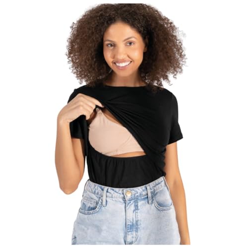 BLUSA PARA AMAMENTAR LISA MANGA CURTA 0250