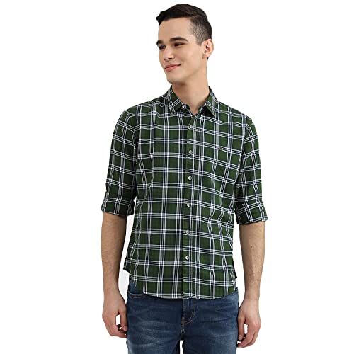 Image of UNITED COLORS OF BENETTON Men's Checkered Slim Fit Shirt