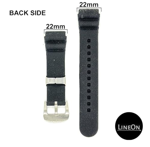 Image of Lineon 22mm Silicone Soft Watch Strap Compatible With CASIO DURO MDV106, MDV-10 with Tool and Pins