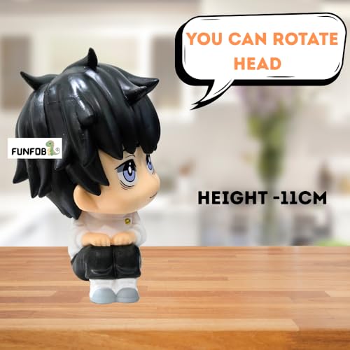 Image of FUNFOB Jujutsu Kaisen Yuta Okkatsu Action Figure Height - 11cm Collectible Anime Figures PVC Multicolour | Yuta Okkatsu Look up