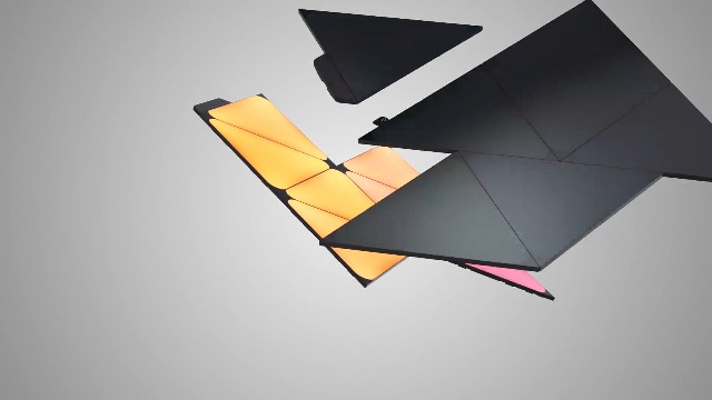 Nanoleaf Shapes WiFi and Thread Smart RGBW 16M+ Color LED Dimmable Gaming and Home Decor Wall Lights Smarter Kits (Black Triangles Smarter Kit (9 Pack)