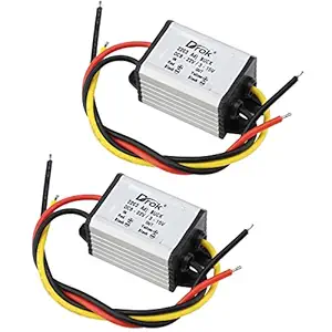 DROK 5V DC Converter, 2pcs Waterproof DC Buck Converter 8V-22V 12 V Step Down to 3V-15V 6V 9V 3A Adjustable Power Supply Voltage Regulator Module