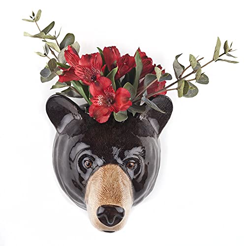 Quail Ceramics - Black Bear Wall Vase by Quail