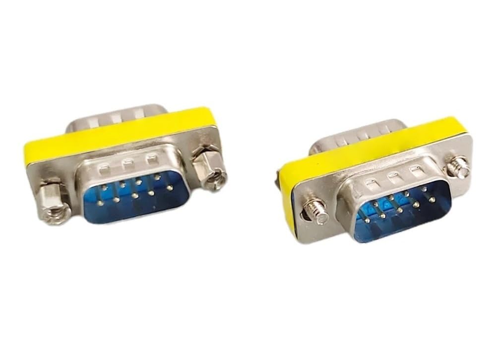 2/5PCS DB9 9Pin Male Female MI NI Gender Changer Adapter RS232 Serial Plug Com Connector(Female,5PCS)