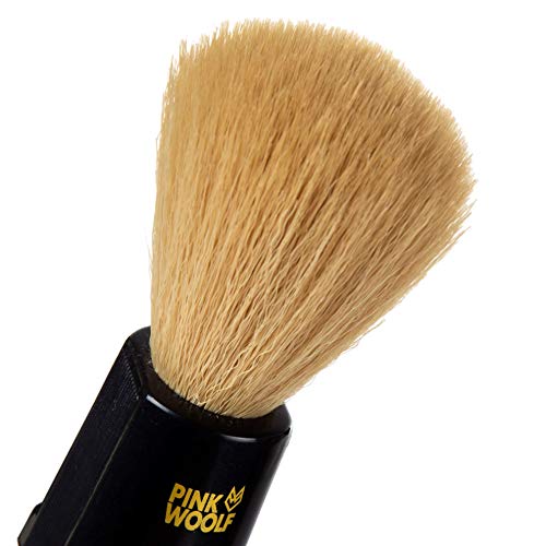 Pink Woolf Soft Bristles Shaving Brush For Men | Engineered Black Plastic Handle | Vegan Friendly Shave Brush | 22Mm Knot | "Velvet" Soft Feel For Wet Shaving | Ideal Gift For Men #TOP4