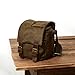 Small Camera Bag/Case, Vintage Canvase Leather Trim DSLR SLR Camera Shoulder Messenger Sling Bag