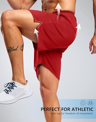 Image of G Gradual Men's Athletic Workout Shorts with Pockets 5 inch /7 inch /9 inch Lightweight Quick Dry Gym Basketball Running Shorts for Men