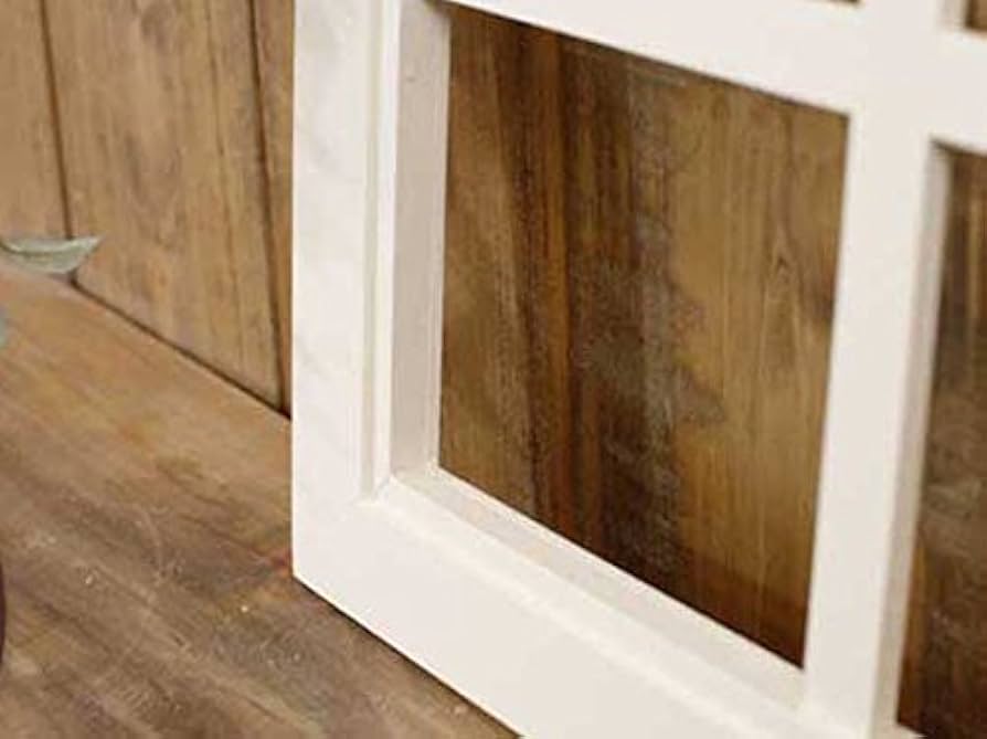 ビンテージ風　ホワイト木製　窓枠 ビンテージ風 ホワイト木製 窓枠