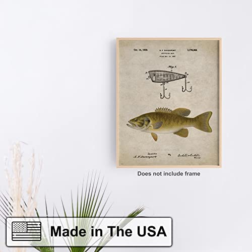 Apple Creek Antique Fly Fishing Lure Us Patent Poster Art Print Crappie Trout Smallmouth Bass Walleye Muskie Lures Poles 11X14 Wall Decor Pictures thumb #3