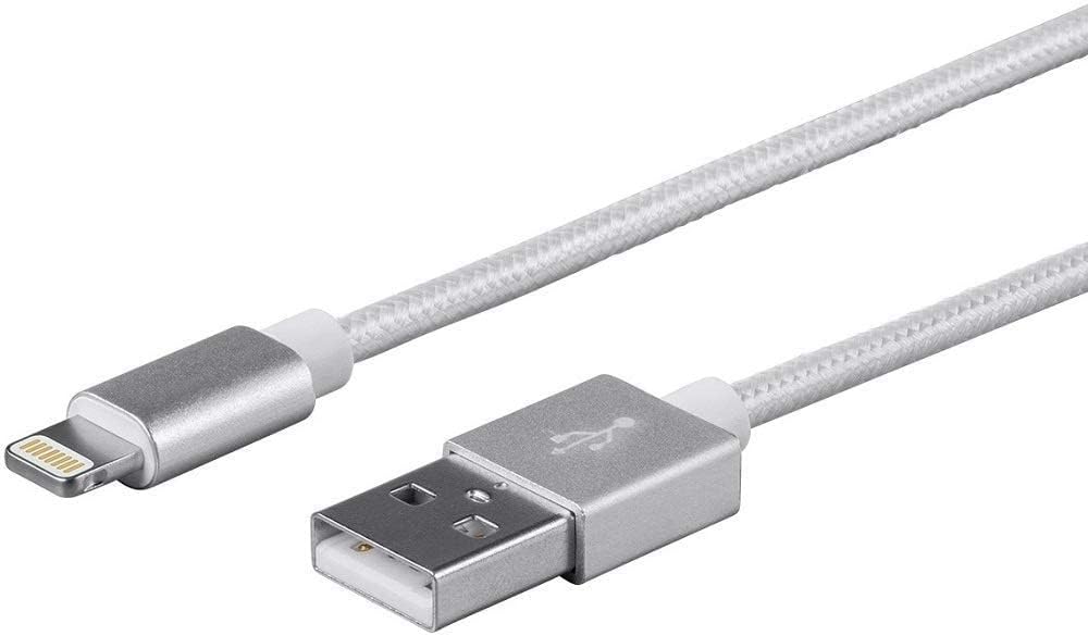 Monoprice Apple MFi Certified Lightning to USB Charge & Sync Cable - 1.5 Feet - White Compatible with iPhone X 8 8 Plus 7 7 Plus 6s 6 SE 5s, iPad, Pro, Air 2 - Palette Series