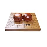 PAASHE Jeu go Jeu de Plateau unilatéral Weiqi Games Go Set avec Deux Bols Jujube et Pierres convexes Simples Go Set de Jeu Education pour Enfants Adultes Jeu de stratégie
