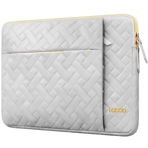 Image of Lacdo Laptop Sleeve Case for 14 inch New MacBook Pro M3 Pro Max / M3 / M2 / M1 Pro Max A2992 A2918 A2779 A2442 2023-2021, 13.8 inch Microsoft Surface Laptop 7th Copilot+PC Computer Bag, Space Gray