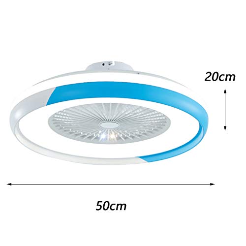 Ventilador de techo con luz LED azul de 80W y mando a distancia para el dormitorio 8