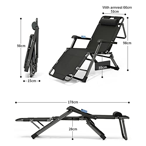 Fauteuil inclinable réglable à gravité zéro transat extérieur acier - 4