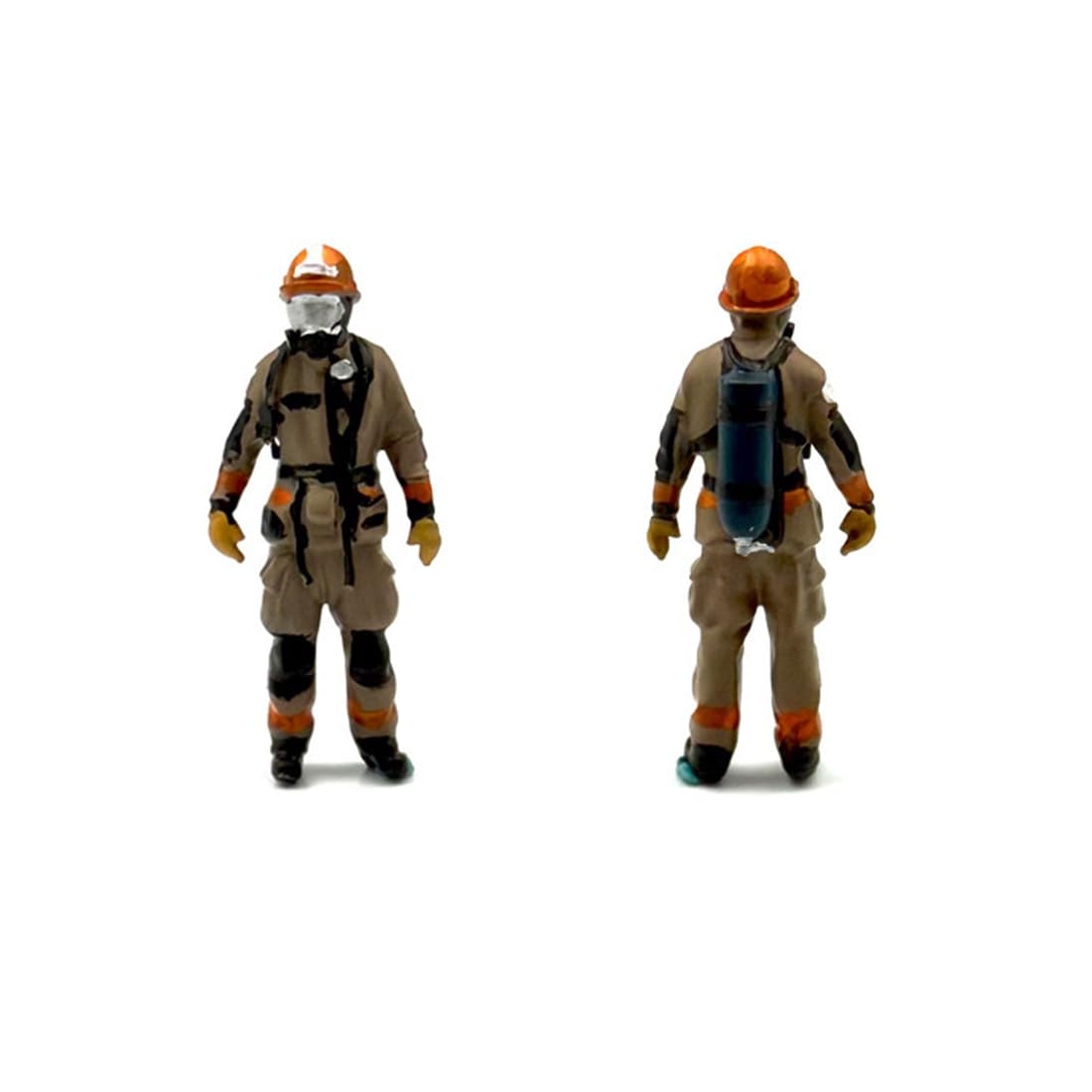 XKlemBauklode Speziell Feuerwehr Actionfiguren Modellbau im Maßstab 1:64, Miniaturleute Spur, Realistischen Figuren, Menschen Figuren Rollenspiele, Einsatzszene Diorama Landschaftsbau