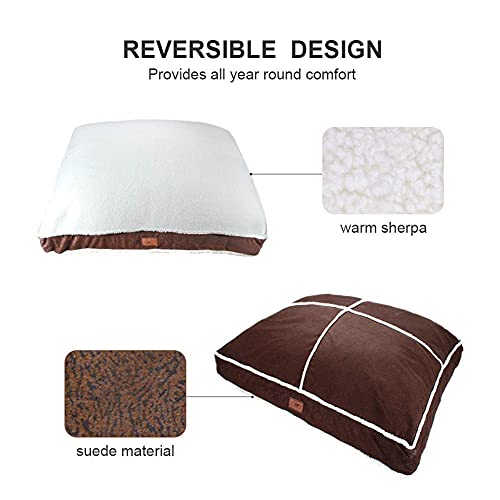 AIFY Dog Bed Pillow, Reversible Dog Bed with Removable and Washable Sherpa Cover Warm Dog Mat for Medium and Large Dog… - Image 4