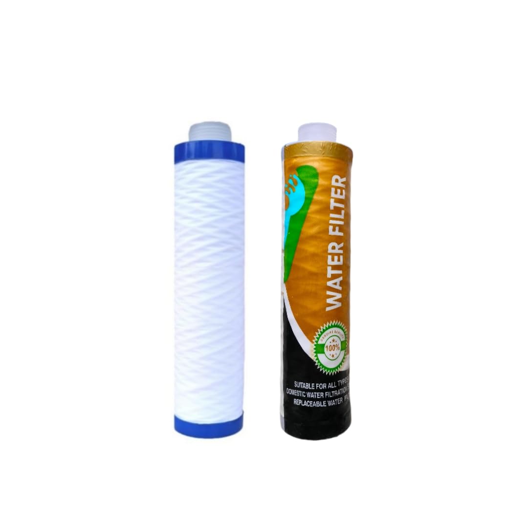 Pre Filter for Water Purifier, 9 inch PP Yarn Wound Filter Threaded Candle Cartridge. Compatible with Aquaguard Pre Filter, Livpure Pre Filter, LG and All Other Brands (240gm) (Pack of 2)-image-14