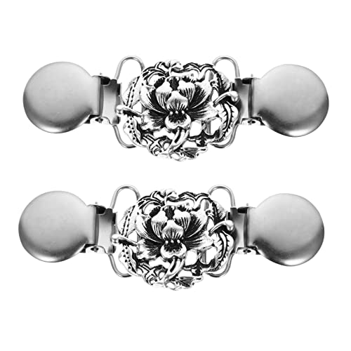Clips de châle de pull pour sécuriser vos étoles en terrasse : 2 pinces fleurs vintage chic