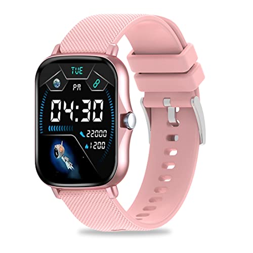 Image of pTron Force X10e Smartwatch with 1.7 inch Full Touch Color Display, 24 /7 Heart Rate, SpO2, Multiple Watch Faces, 10-12 Days Runtime, Sleep /Health /Fitness Trackers & IP68 Waterproof (Pink), Free Size