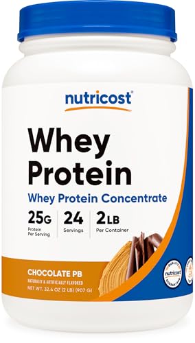 Nutricost Whey Protein Concentrate (Chocolate Peanut Butter) 2LBS: retailer-supplied image