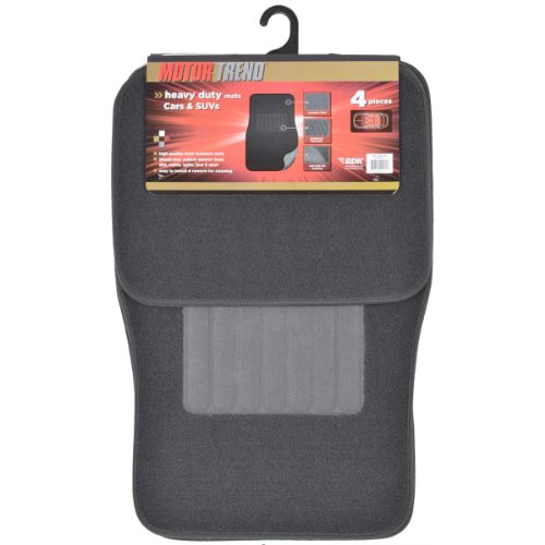 Image of BDK MT-300-CC Charcoal Deluxe Carpet Mat, 4 Piece