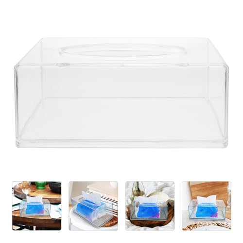 Boîte à mouchoirs transparente de qualité supérieure en plastique PS résistant - 7