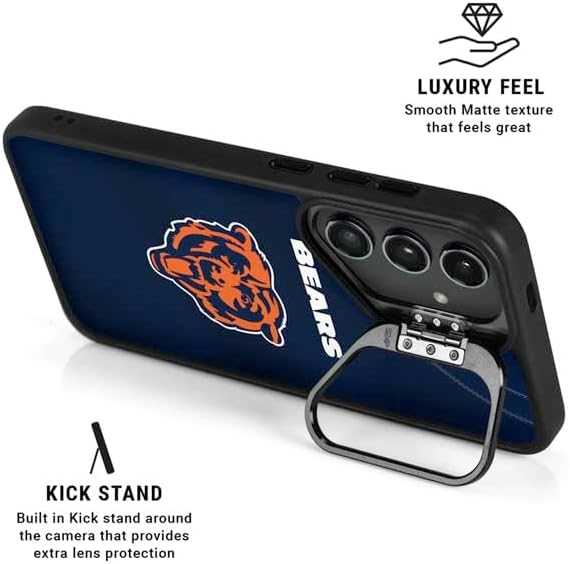 Skinit Kickstand Phone Case Compatible with Galaxy S25 Plus - Officially Licensed NFL Chicago Bears Team Jersey Design