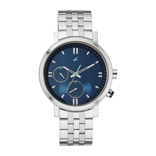 Fastrack Tick Tock Quartz Analog Blue dial Metal Strap Watch for Men-3287KM05 (B0CLRGDYV6) Amazon Price History, Amazon Price Tracker