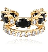 WEARON Ear Cuff Earrings for Women, Ear Cuffs Non Piercing, 14K Gold Plated Jewelry Zircon Diamon...