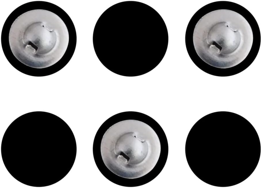 The India's Store Craft Supply Button Black 4 Medium + 12 Small Buttons Velvet Covered Tuxedo Colored Buttons Scrapbooking Craft Fabric Buttons, Sewing, DIY Projects, Knitting