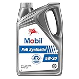 Mobil Full Synthetic Motor Oil 0W-20, 5 Quart
