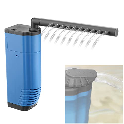 FEDOUR 200L Aquarien Innenfilter, Einstellbarer Unterwasserfilter, Eckfilter mit Wasserpumpe und Filtermedien für Aquarien bis zu 60L Cover