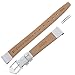 Gilden Ladies 10-14mm Classic Calfskin Fashion Color Flat Leather Watch Band F60-0910 (10mm, Standard, White, Silver-Tone Buckle)