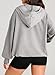 Kenhansion Women's Fashion Oversized Sweatshirts Long Sleeve Drop Shoulder Hoodies Half Zip Pullover Shirts Clothes Outfits (Light Grey,X-Large)