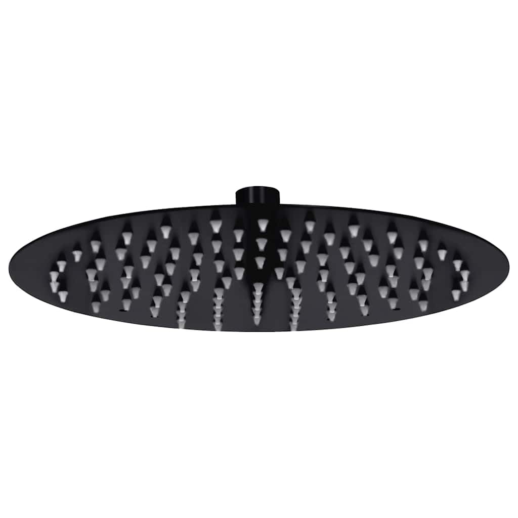 Alcachofa de ducha de acero inoxidable de 25 cm, redonda, color negro, con 105 boquillas antical, ahorro de agua, alta presión, sistema de ducha con tipos de chorro de masaje y filtro de