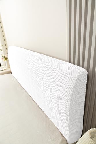 Image of HOMETHREADS Stretchable Lycra /Velvet Headboard Cover | Soft, Dust-Proof & Wrinkle-Resistant Bed Back Protector | Fits Leather, Wooden & Fabric Bedsides |for 5ft to 6.5ft Beds | (Maroon, 175x65cm)