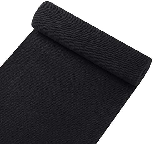 Knit Elastic Bands for Sewing Black Heavy Stretch High Elasticity Flat Elastic Cord 8 Inch Wide Braided Elastic Spool 2 Yard