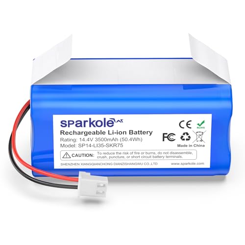 Image of 3500mAh Replacement Battery for Shark Vacuum, for Shark Ion Series | 14.4v Li-ion RVBAT850 Battery for Shark Ion RV850, R75, AV751, AV752, R85, RV850C, AV753, RV761, RV871, RV912S, RV720 N