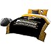 THE NORTHWEST COMPANY Officially Licensed NHL Pittsburgh Penguins Draft Full/Queen Comforter and 2 Sham Set, Black/Yellow