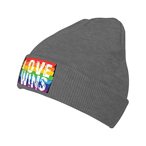 Gorro Hombre Y Mujer Orgullo Gay LGBT El Amor GANA Gorro De Invierno Verano Transpirable Quimio Sombrero, para Motociclismo, Snowboard, Esquí, 56-62cm