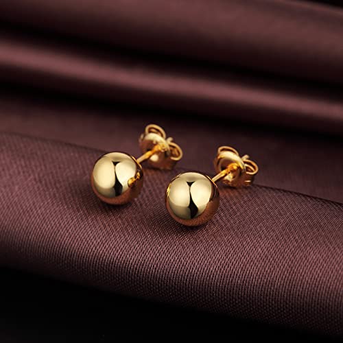 Ball Earrings Ball Stud Earrings Gold Ball Earrings For Women Silver Men Ball Earrings Bead Stud Earrings Sterling Silver Ball Earring Hypoallergenic Stud Earrings Ball Jewelry Han Han 5Mm #TOP2