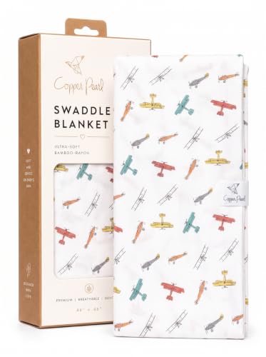 Image of Copper Pearl Swaddle Blankets for Newborns | Soft Stretchy Receiving Blankets for Boys and Girls | Large 46 x 46 Inch Baby Blankets | Lightweight and Breathable Swaddles | Ace