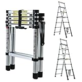 schiebeleiter feuerwehr prüfen ✅ Upgrade Stabilität: 2-teilige Leiter mit 6 Stufen + 7 Stufen Dreieck, stabiles Design, einzigartiger Verlängerungs- und Verriegelungsmechanismus mit Daumenknöpfen. Dank der montierten Gummifüße steht die Leiter fest auf dem Boden und gewährleistet so einen sicheren Stand.